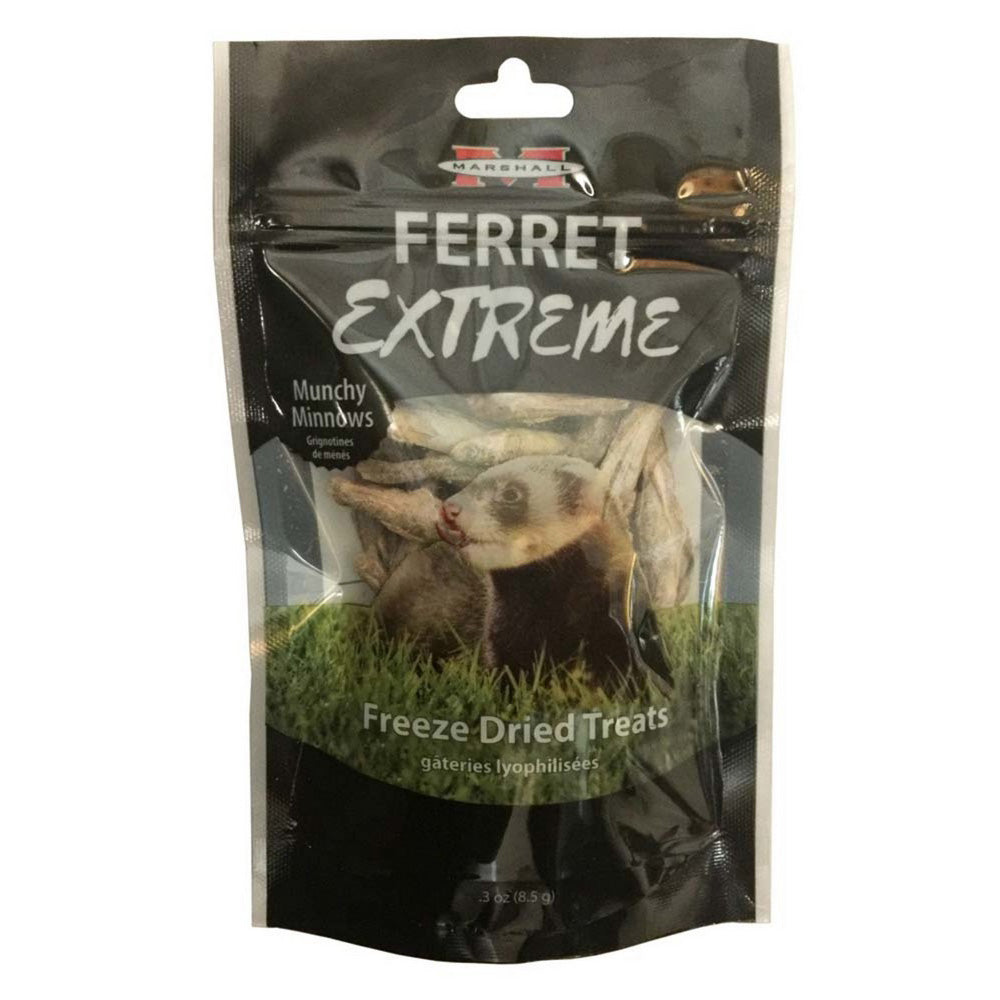 Marshall, Marshall Pet Products Ferret Extreme Munchy Minnows Treats, 0.3 Oz