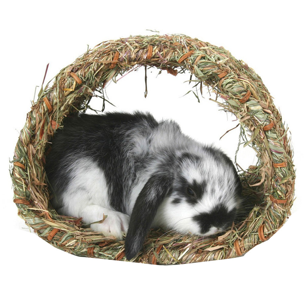 Marshall, Marshall Pet Products Peters Woven Grass Hide-A-Way Hut for Small Animals, 1 Each / Brown