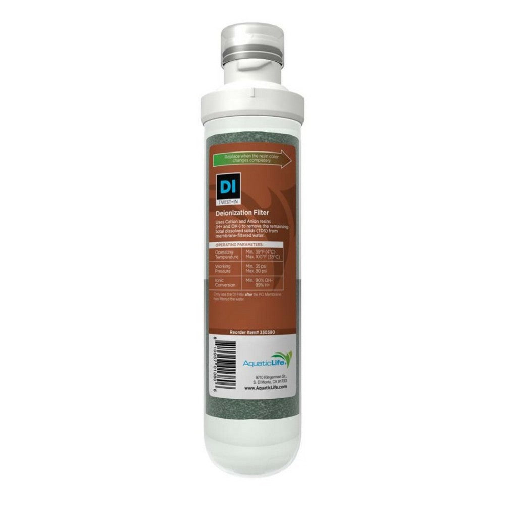 Aquatic Life Twist-In Mixed Bed Color Changing Resin Deionization Cartridge 1 Each by Aquatic Life