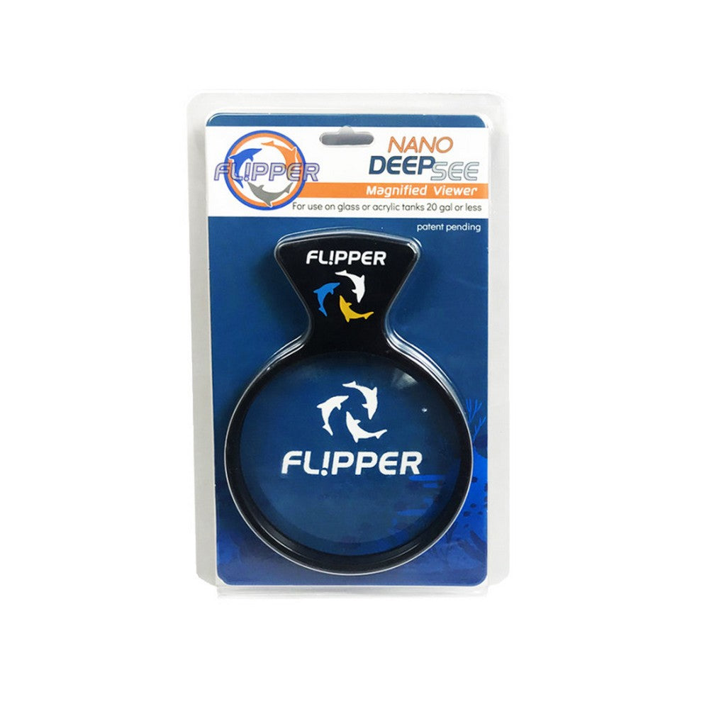 Flipper Cleaner DeepSee Magnified Aquarium Viewer Black, Clear,  3 Inches, Nano by Flipper Cleaner