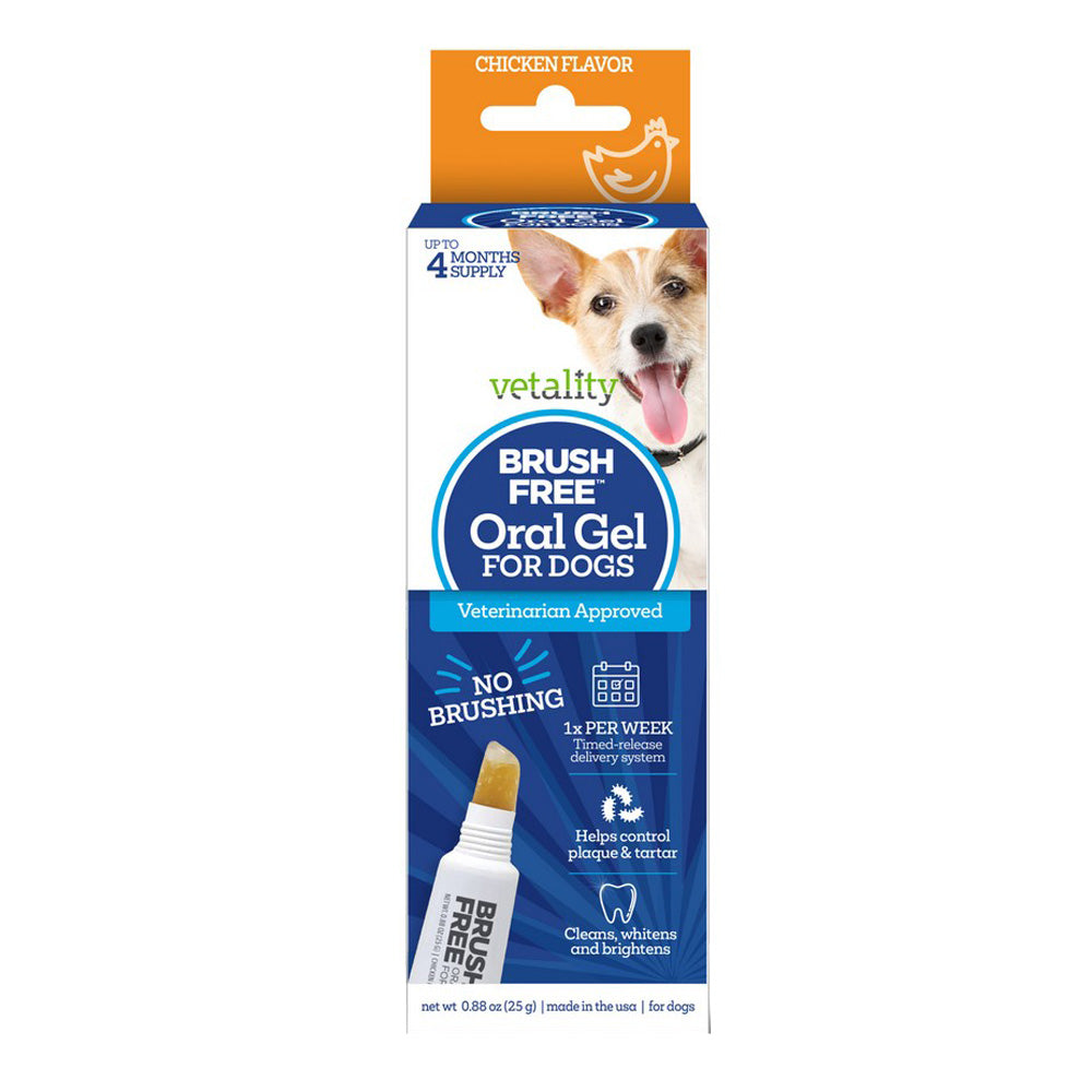 Vetality Brush Free Oral Gel for Dogs 25 Grams by Vetality