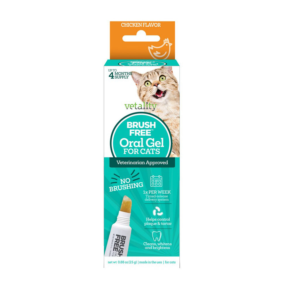 Vetality Brush-Free Oral Gel for Cats 25 Grams by Vetality
