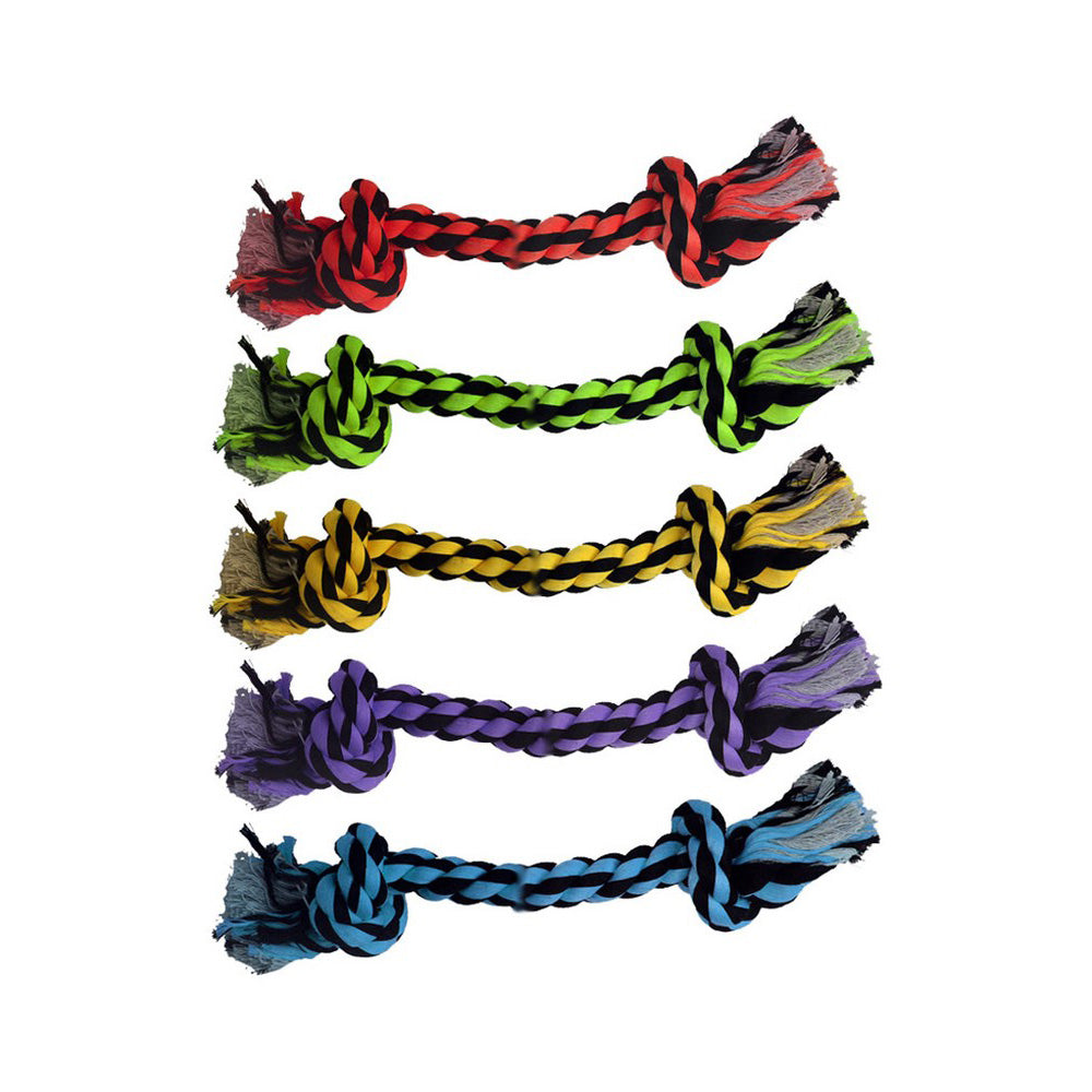 Multipet, Multipet Nuts for Knots 2-Knot Rope Dog Toy, Assorted,  9 Inches
