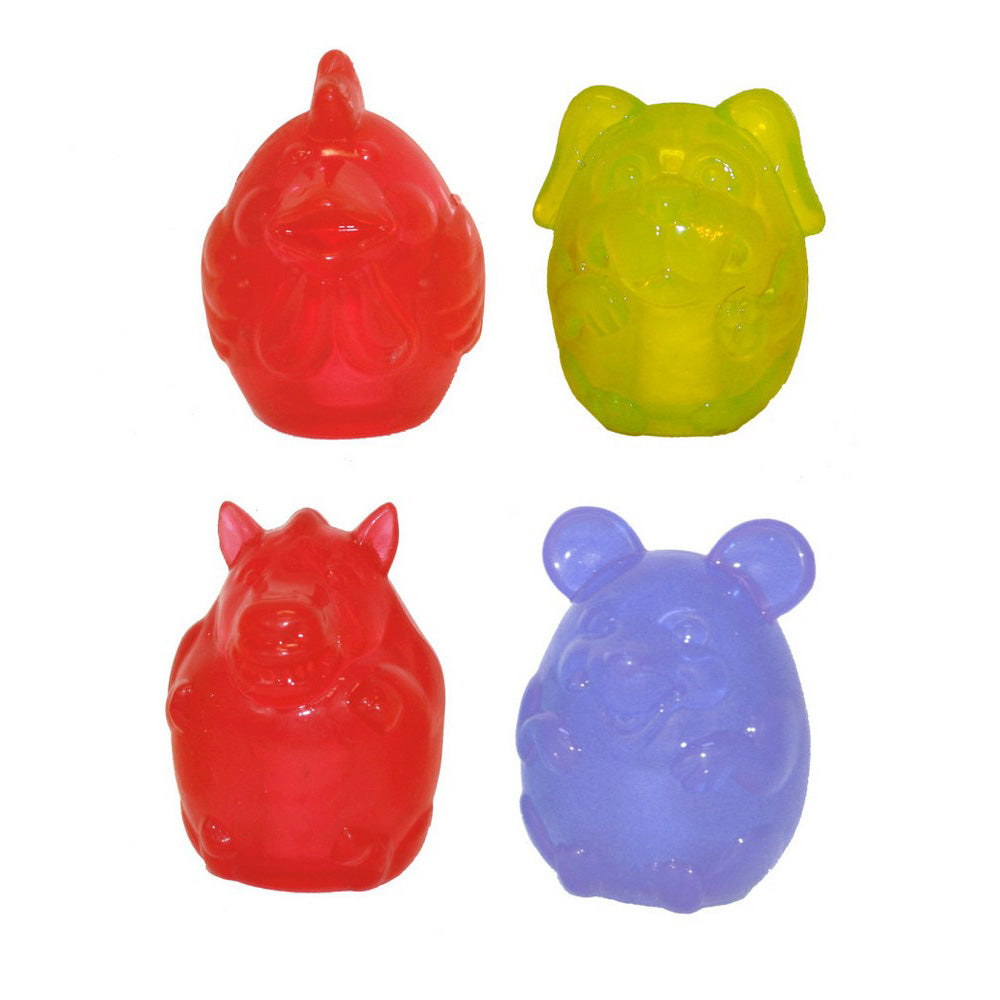 Multipet, Multipet Doglucent Animals Dog Toy, 1 Each / 4 Inches, Assorted