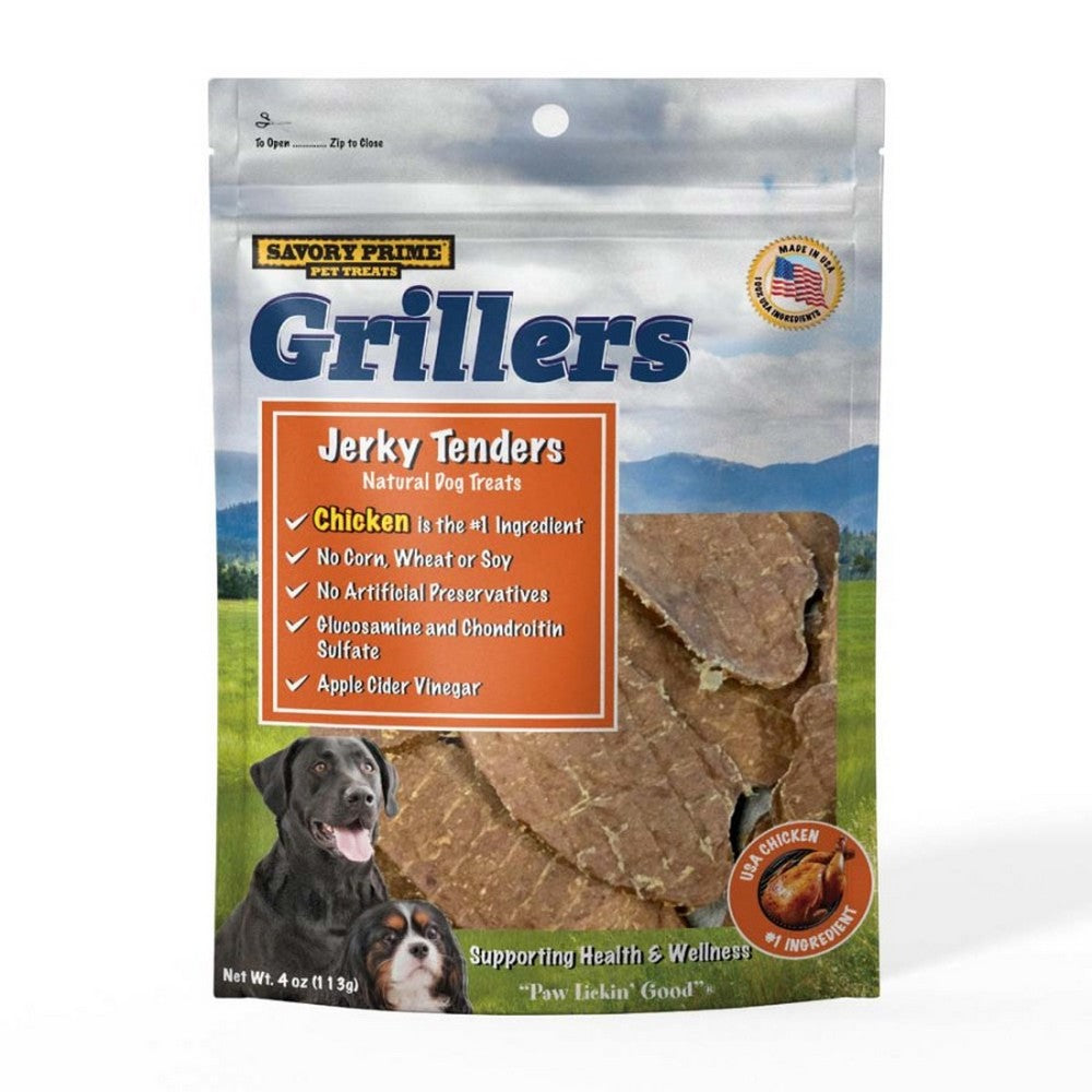 Savory Prime, Savory Prime Girllers Jerky Tenders Dog Treats, Chicken,  4 Ounces