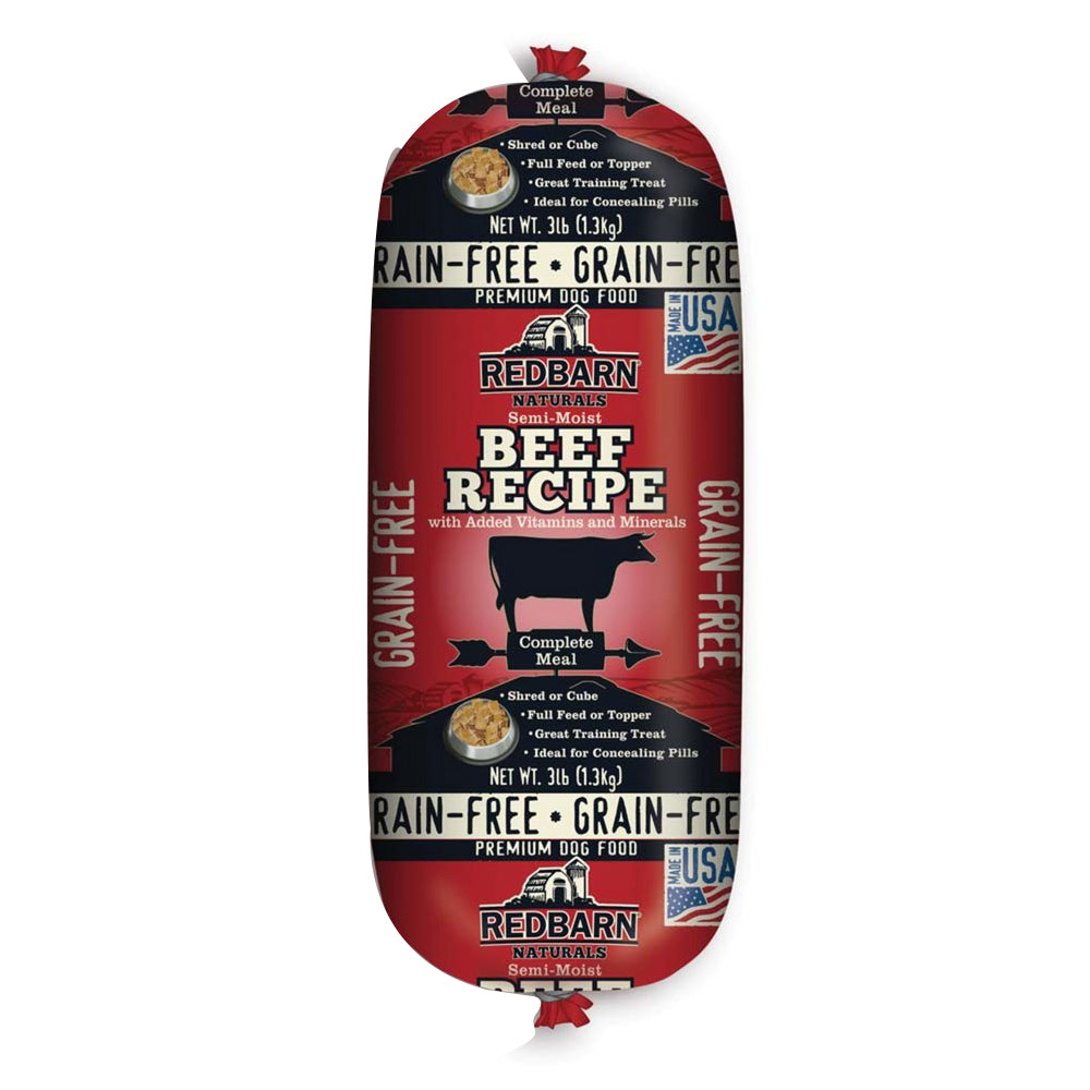 Redbarn Pet Products Grain Free Dog Food Roll Beef,  3 Lbs by Redbarn Pet Products