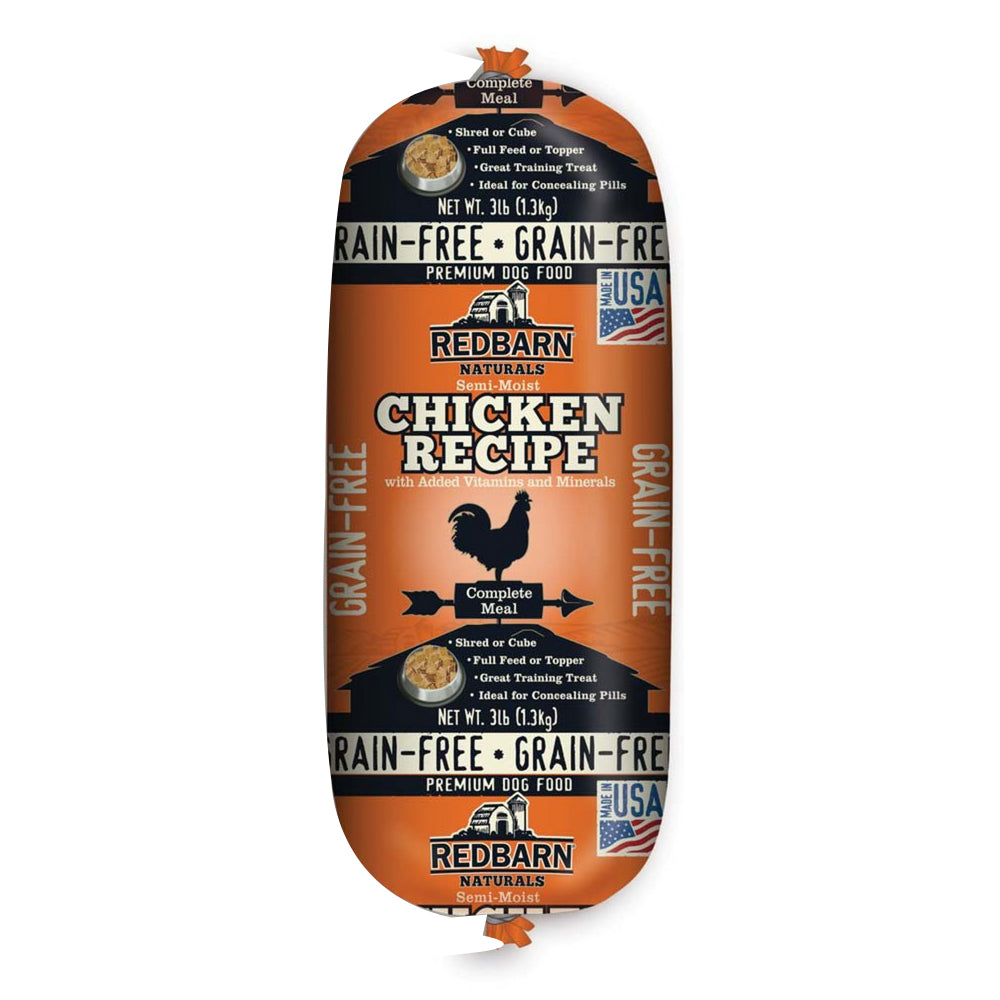 Redbarn Pet Products Grain Free Dog Food Roll Chicken,  3 Lbs by Redbarn Pet Products