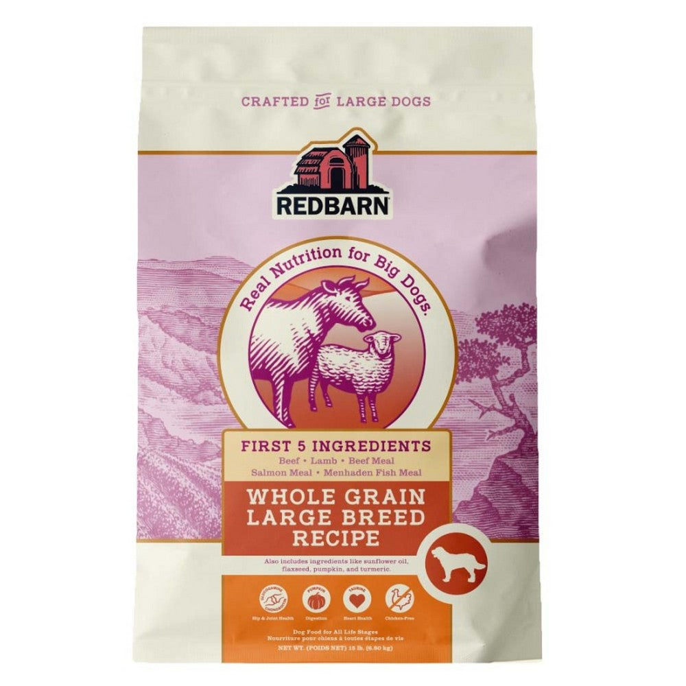 Redbarn Pet Products, Redbarn Pet Products Whole Grain Large Breed Dry Dog Food, Beef & Lamb,  15 Lbs