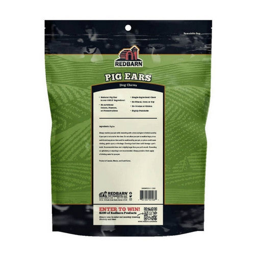 Redbarn Pet Products, Redbarn Pet Products Natural Pig Ears Dog Treat, 7 Ounces, 10 Pack