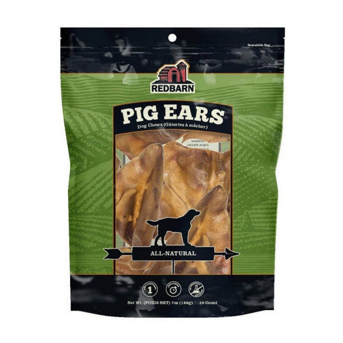 Redbarn Pet Products, Redbarn Pet Products Natural Pig Ears Dog Treat, 7 Ounces, 10 Pack