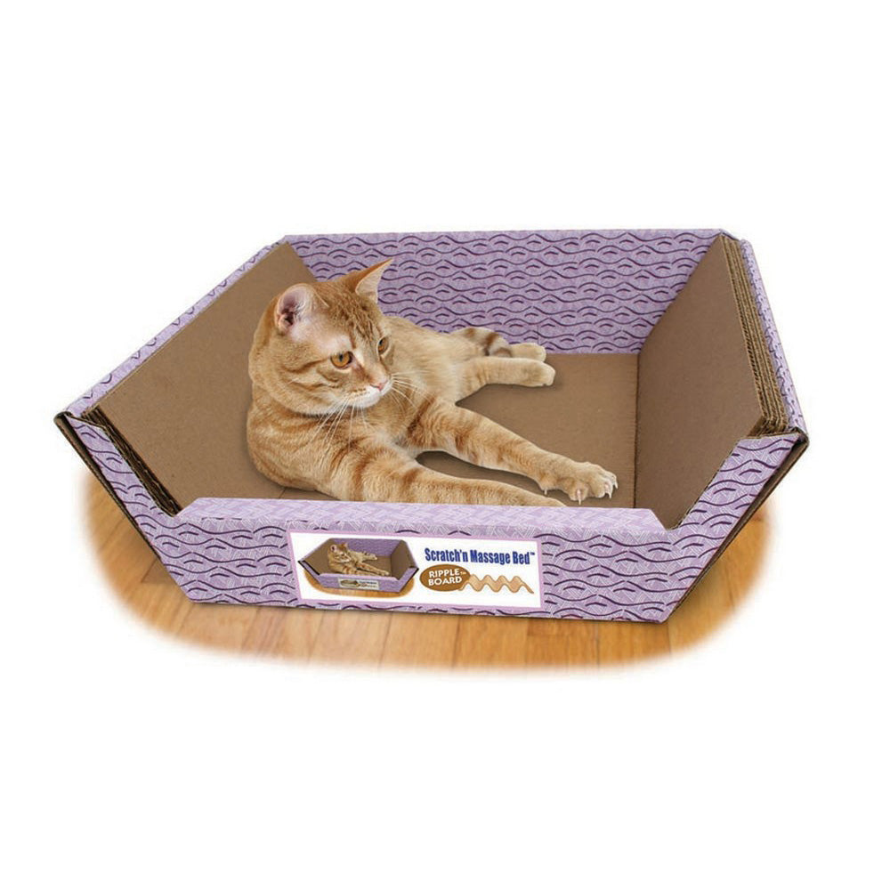 Omega Paw Ripple Board Scratch 'n Massage Bed 1 Each / Brown by Omega Paw
