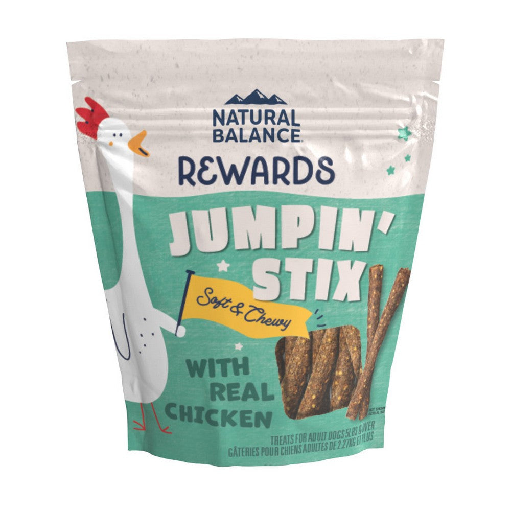 Natural Balance Pet Foods, Natural Balance Pet Foods Rewards Jumpin' Stix Soft & Meaty Dog Treats, Chicken,  10 Ounces
