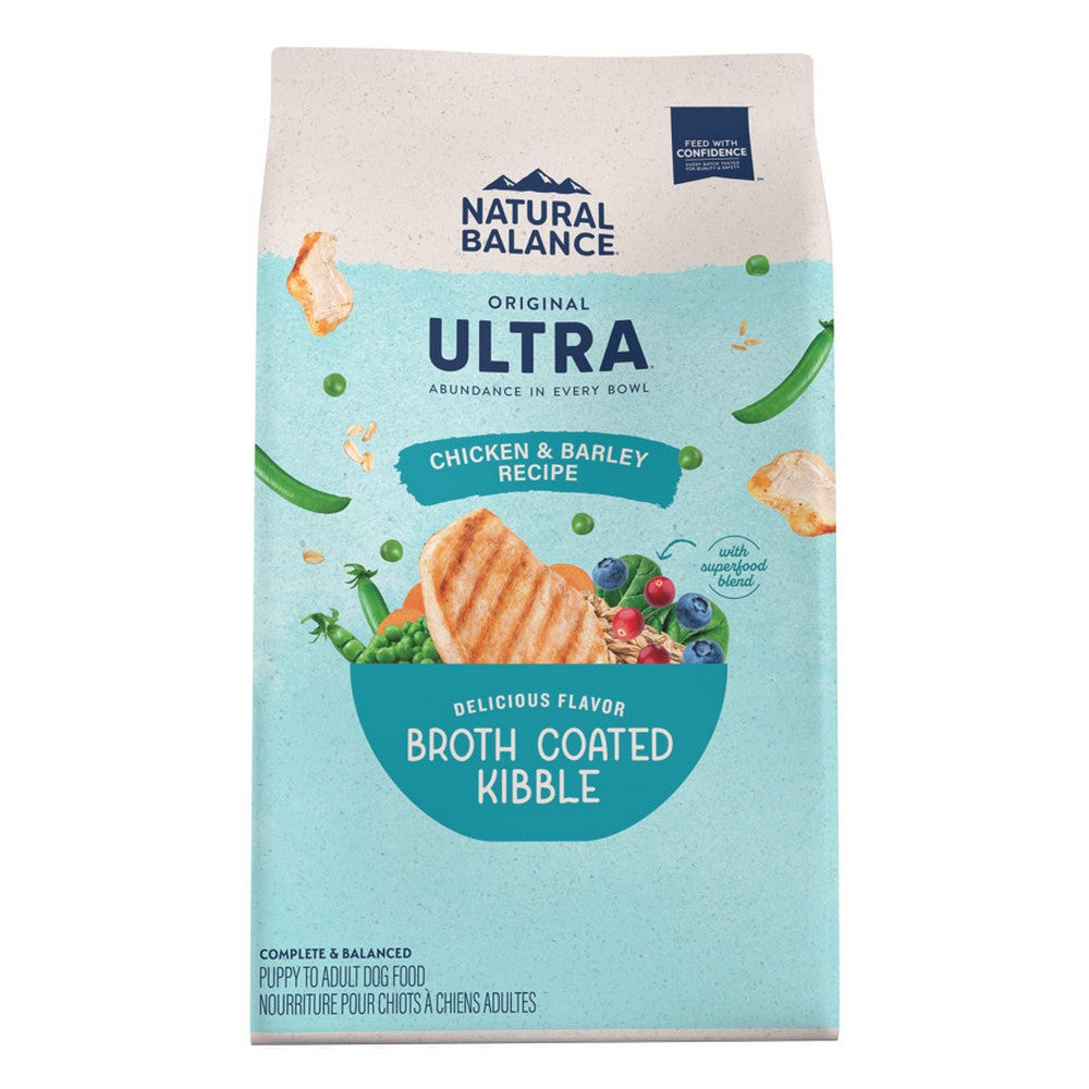 Natural Balance Pet Foods, Natural Balance Pet Foods Original Ultra Broth Coated Dry Dog Food, Chicken & Barley,  4 Lbs