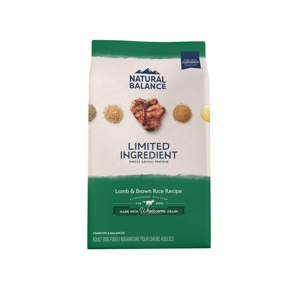 Natural Balance Pet Foods, Natural Balance Pet Foods Limited Ingredient Dry Dog Food, Lamb & Brown Rice,  24 Lbs