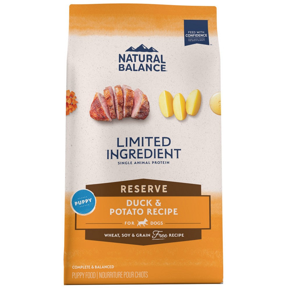 Natural Balance Pet Foods, Natural Balance Pet Foods Limited Ingredient Reserve Grain Free Puppy Dry Dog Food, Duck & Potato,  22 Lbs