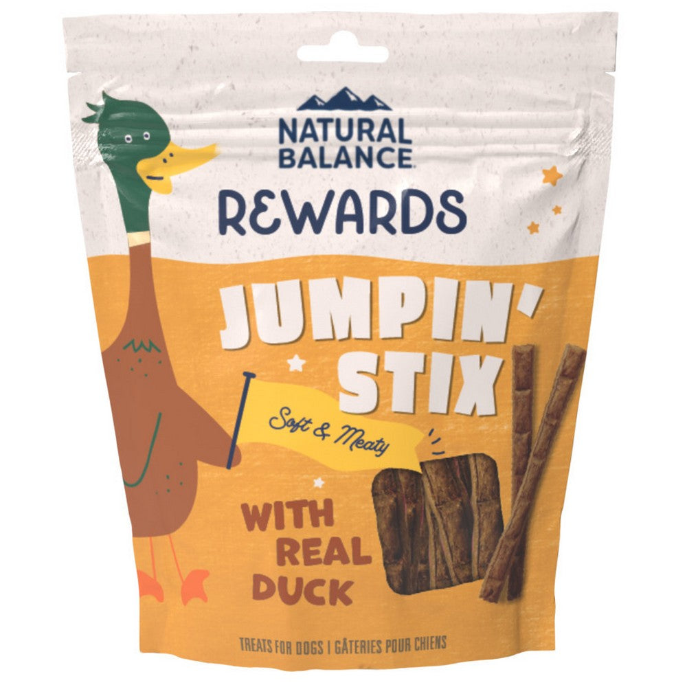 Natural Balance Pet Foods, Natural Balance Pet Foods Rewards Jumpin' Stix Soft & Meaty Dog Treats, Duck,  4 Ounces