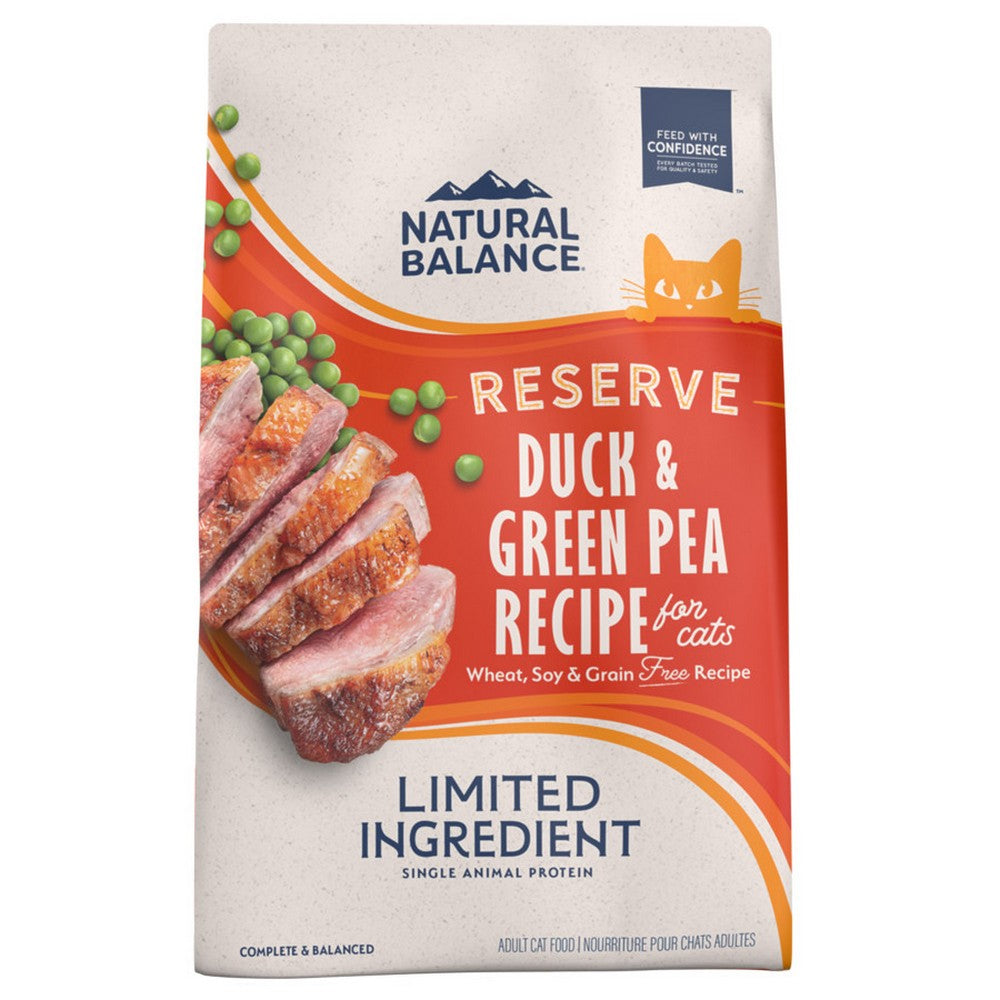 Natural Balance Pet Foods, Natural Balance Pet Foods Limited Ingredient Reserve Grain Free Dry Cat Food, Duck & Green Pea,  4 Lbs