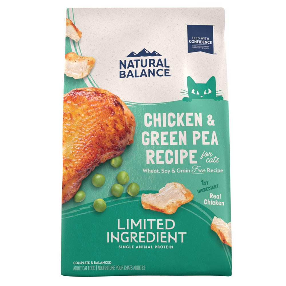 Natural Balance Pet Foods, Natural Balance Pet Foods Limited Ingredient Grain Free Dry Cat Food, Green Pea & Chicken,  4 Lbs