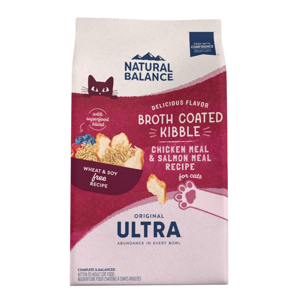 Natural Balance Pet Foods, Natural Balance Pet Foods Original Ultra Broth Coated Dry Cat Food, Chicken & Salmon,  6 Lbs