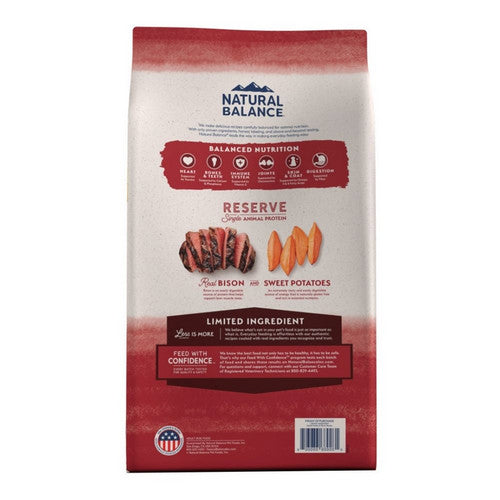 Natural Balance Pet Foods, Natural Balance Pet Foods Limited Ingredient Reserve Grain Free, Sweet Potato & Bison,  12 Lbs