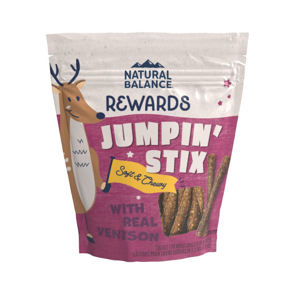 Natural Balance Pet Foods, Natural Balance Pet Foods Rewards Jumpin' Stix Soft & Meaty Dog Treats, Venison,  4 Ounces