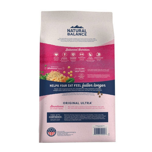 Natural Balance Pet Foods, Natural Balance Pet Foods Original Ultra Fat Cats Dry Cat Food, Chicken Meal & Salmon Meal,  15 Lbs