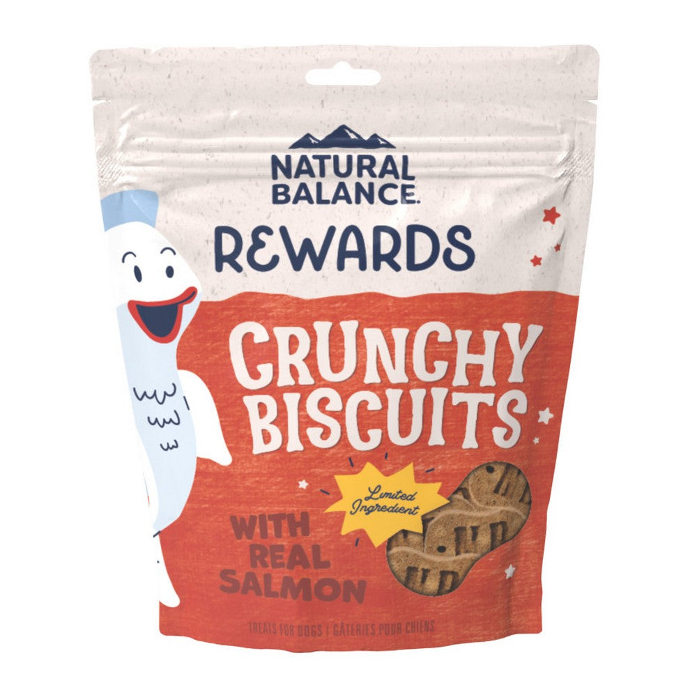 Natural Balance Pet Foods, Natural Balance Pet Foods Rewards Crunchy Biscuits Dog Treats, Salmon,  14 Ounces