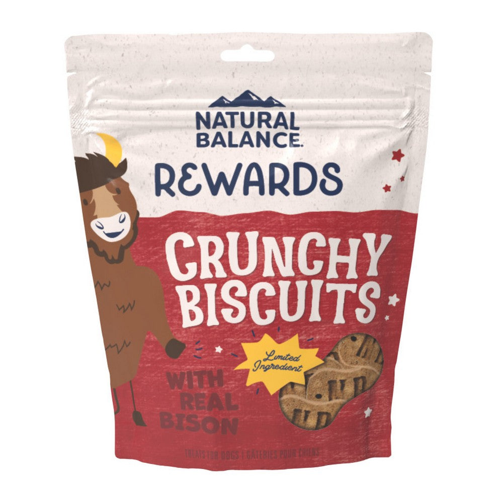 Natural Balance Pet Foods, Natural Balance Pet Foods Rewards Crunchy Biscuits Dog Treats, Bison,  14 Ounces