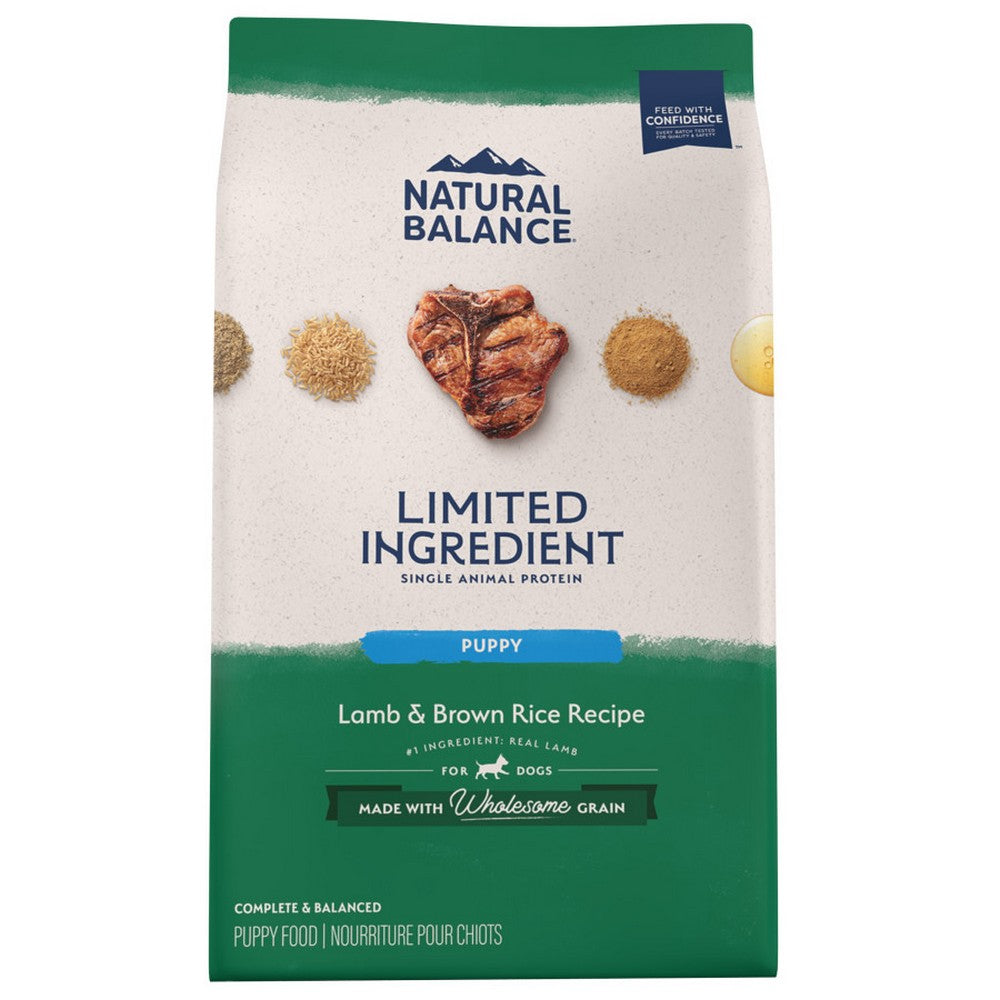 Natural Balance Pet Foods, Natural Balance Pet Foods Limited Ingredient Puppy Dry Dog Food, Lamb & Brown Rice,  24 Lbs