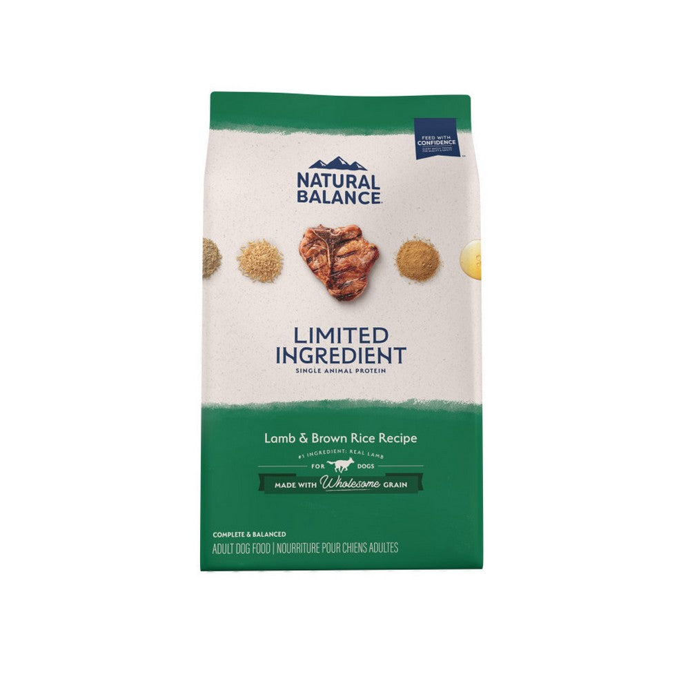 Natural Balance Pet Foods, Natural Balance Pet Foods Limited Ingredient Dry Dog Food, Lamb & Brown Rice,  4 Lbs