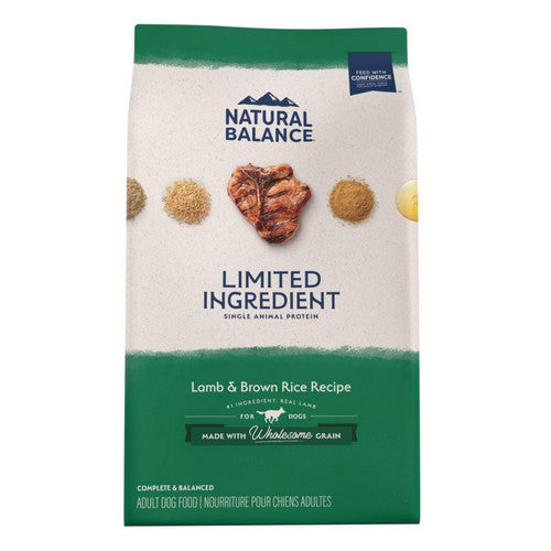 Natural Balance Pet Foods, Natural Balance Pet Foods Limited Ingredient Dry Dog Food, Lamb & Brown Rice,  12 Lbs