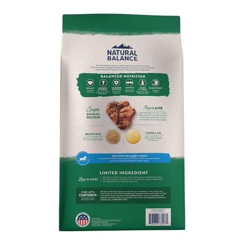Natural Balance Pet Foods, Natural Balance Pet Foods Limited Ingredient Puppy Dry Dog Food, Lamb & Brown Rice,  12 Lbs