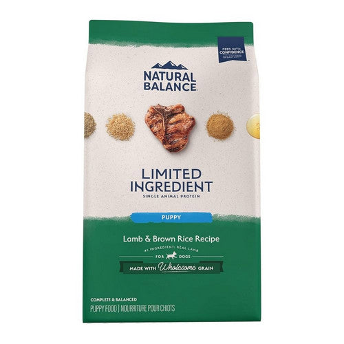 Natural Balance Pet Foods, Natural Balance Pet Foods Limited Ingredient Puppy Dry Dog Food, Lamb & Brown Rice,  12 Lbs