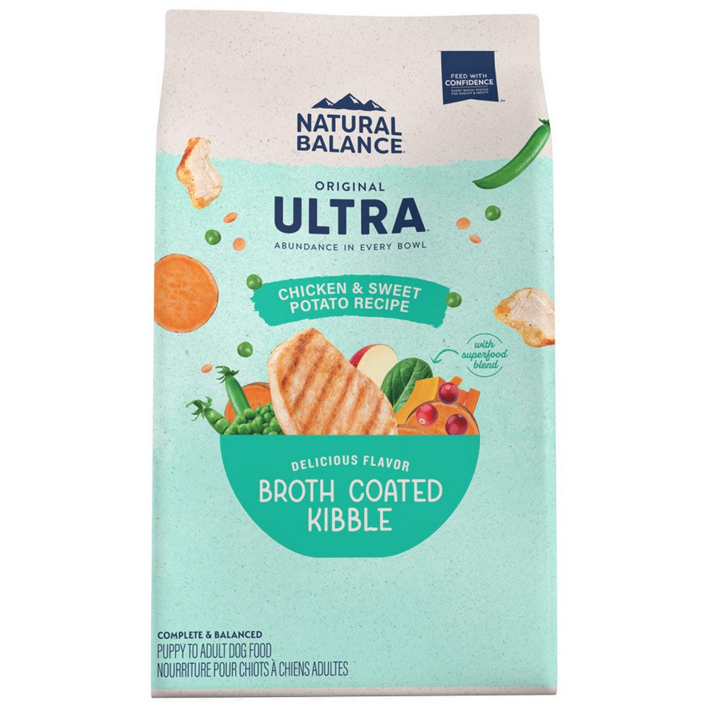 Natural Balance Pet Foods, Natural Balance Pet Foods Original Ultra Broth Coated Dry Dog Food, Chicken & Sweet Potato,  24 Lbs