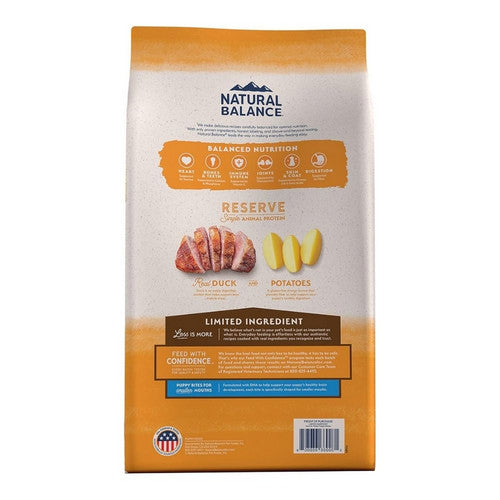 Natural Balance Pet Foods, Natural Balance Pet Foods Limited Ingredient Reserve Grain Free Puppy Dry Dog Food, Duck & Potato,  12 Lbs