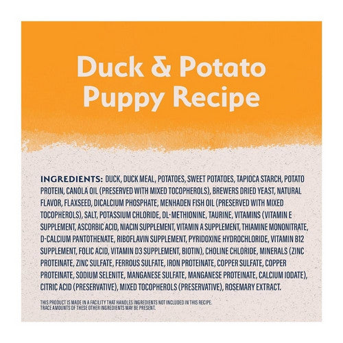 Natural Balance Pet Foods, Natural Balance Pet Foods Limited Ingredient Reserve Grain Free Puppy Dry Dog Food, Duck & Potato,  12 Lbs