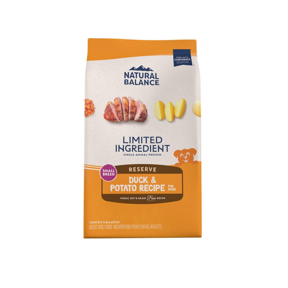 Natural Balance Pet Foods, Natural Balance Pet Foods Limited Ingredient Reserve Grain Free Small Breed Dry Dog Food, Duck & Potato,  4 Lbs