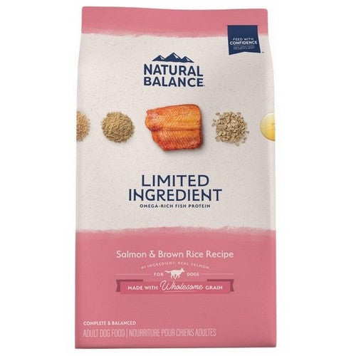 Natural Balance Pet Foods, Natural Balance Pet Foods Limited Ingredient Dry Dog Food, Salmon & Brown Rice,  12 Lbs