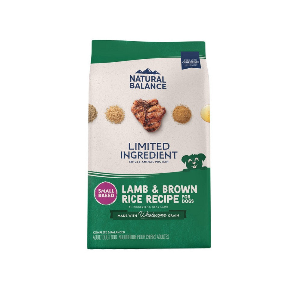 Natural Balance Pet Foods, Natural Balance Pet Foods Limited Ingredient Small Breed Dry Dog Food, Lamb & Brown Rice,  4 Lbs