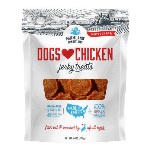 Farmland Traditions, Farmland Traditions Dogs Love Chicken Jerky Dog Treats, 6 Ounces