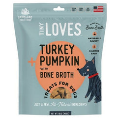 Farmland Traditions Tiny Loves Turkey & Pumpkin w/Bone Broth Dog Treats 6 Ounces by Farmland Traditions