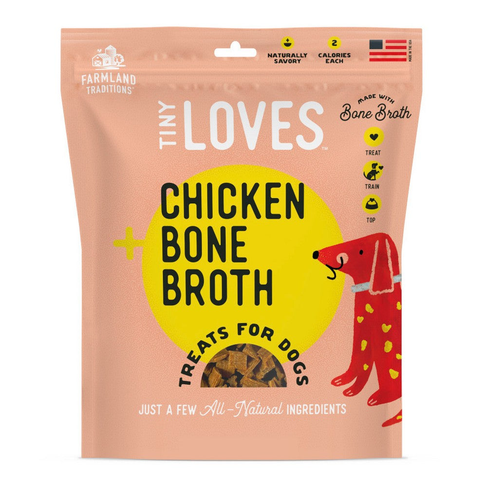 Farmland Traditions, Farmland Traditions Tiny Loves Chicken w/Bone Broth Dog Treats, 16 Ounces
