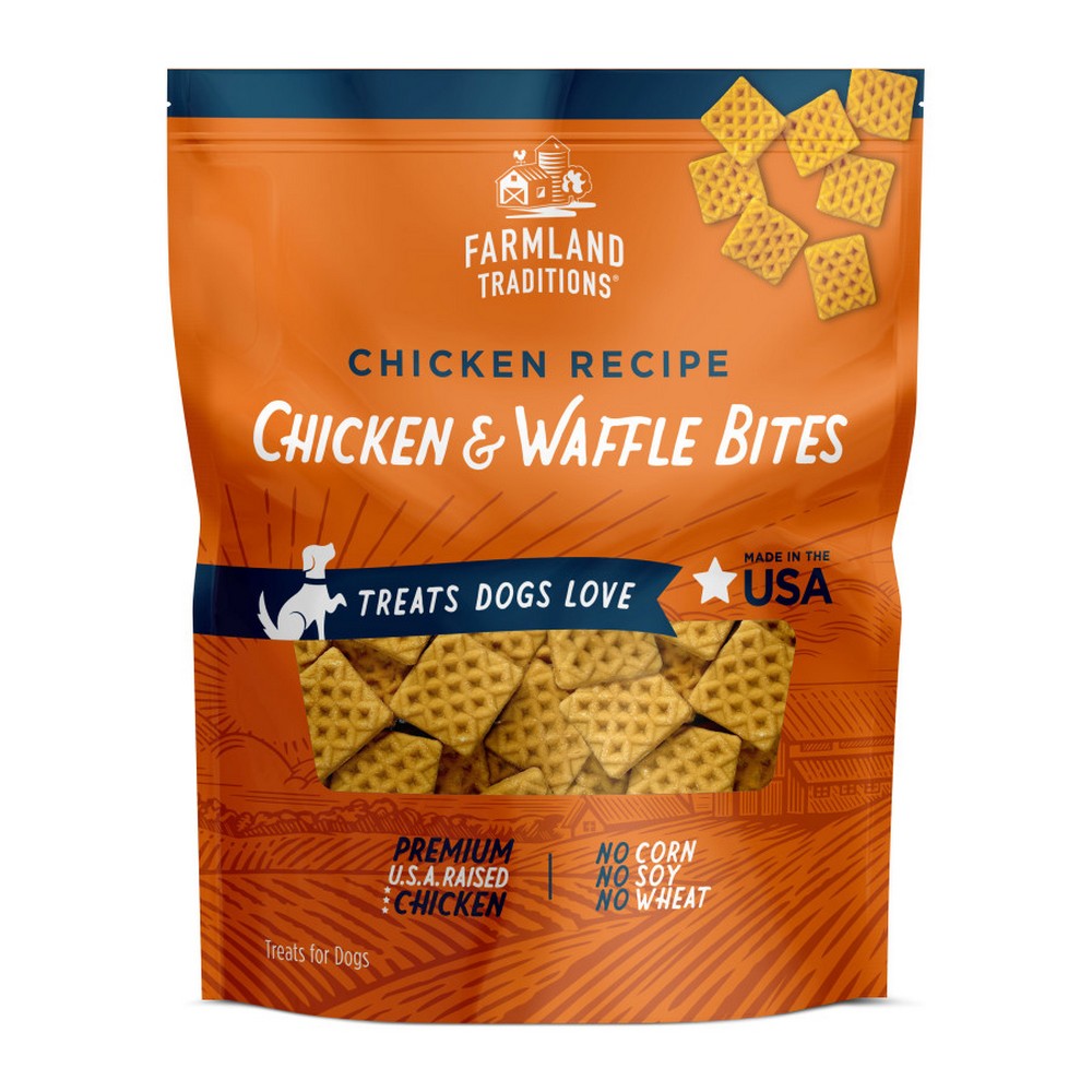 Farmland Traditions, Farmland Traditions Simple Snacks Chicken & Waffle Bites Dog Treats, 6 Ounces