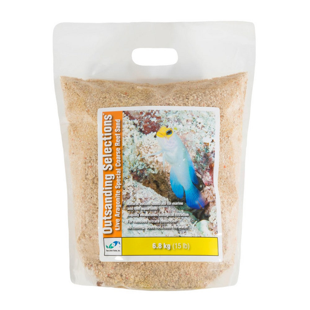 Two Little Fishies, Two Little Fishies Outstanding Selections Live Aragonite Coarse Reef Sand, 15 Lbs