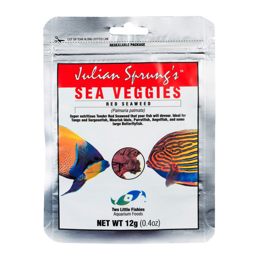 Two Little Fishies, Two Little Fishies Julian Sprung's Seaveggies Red Seaweed Fish Food, 0.4 Ounce