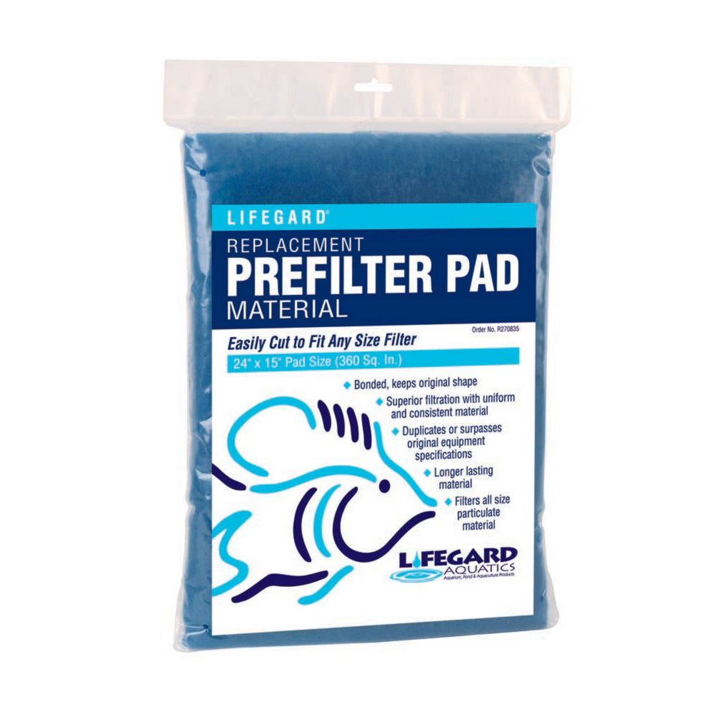 Lifegard Aquatics Prefilter & Felt Pad Combo 1 Each / 24 Inches X 15 Inches, Blue by Lifegard Aquatics