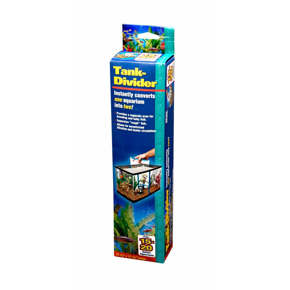 Penn Plax, Penn-Plax Tank Divider, 15-20 Gallons, 11.37 X 11.37 Inches, Large / Clear/Blue