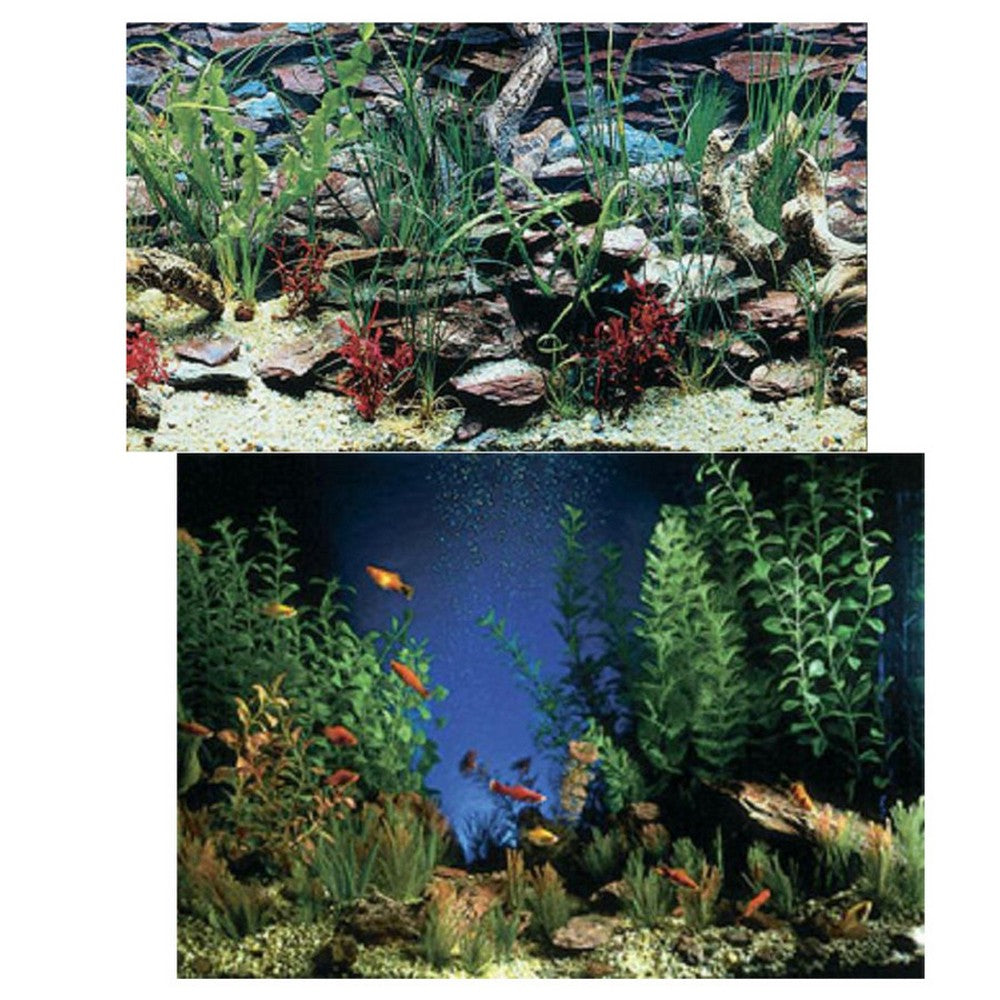 Penn-Plax Double Back Aquarama & Shalescape Background Boxed,  19.25In X 31.5 Inches by Penn Plax