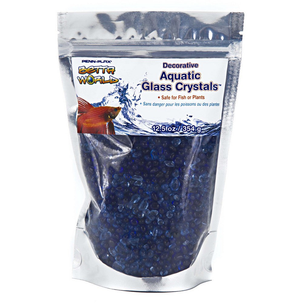 Penn Plax, Penn-Plax Betta World Aquatic Glass Crystal Décor, Light Blue, Dark Blue,  12.5 Ounces