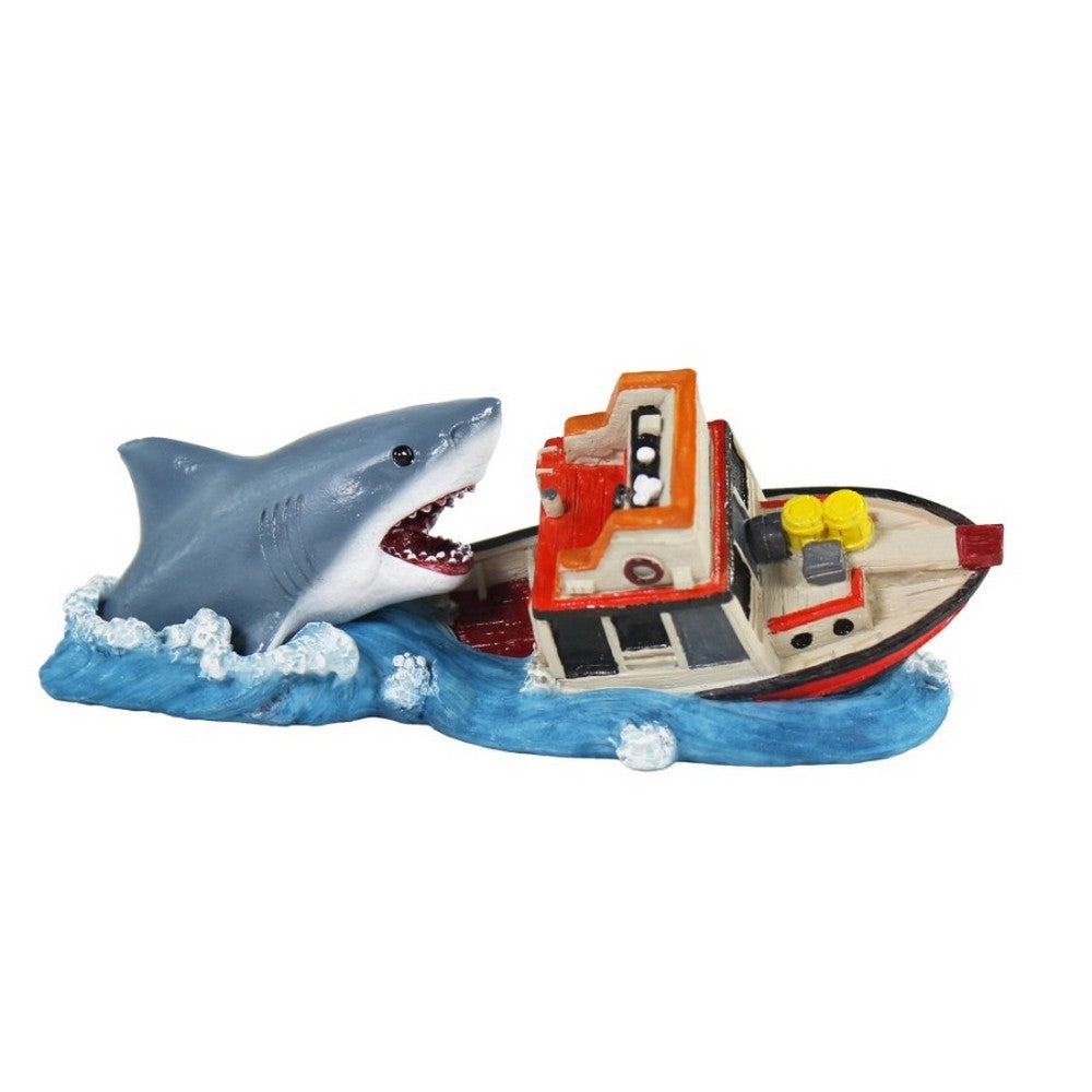 Penn Plax, Penn-Plax Officially Licensed Universal Studios Jaws Boat Attack Decor, 1 Each / Small